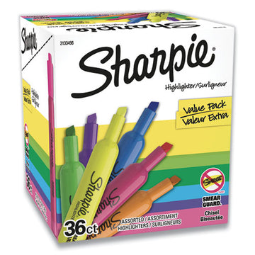 Sharpie® Tank Style Highlighters, Assorted Ink Colors, Chisel Tip, Assorted Barrel Colors, 36-pack freeshipping - TVN Wholesale